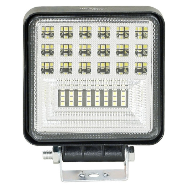 Фара светодиодная (12/24В.) ("ALED140") квадратная, КОМБИНИРОВАННЫЙ СВЕТ (направленный 30° + рассеянный 60°), пылевлагозащита IP67, алюмин. корпус, OFF-Road ("AIRLINE")