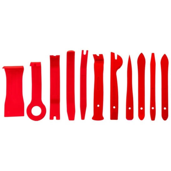 Набор приспособлений для демонтажа декоративных панелей салона автомобиля, 11 предметов (оригинал "Thorvik") AURTS11