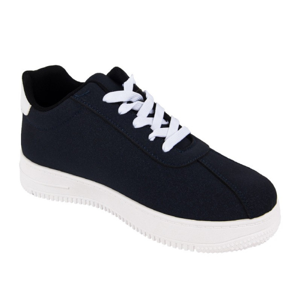 Ботинки типа "кроссовых" велюр/ПВХ р.45 цв.темно-синий арт.БК-С