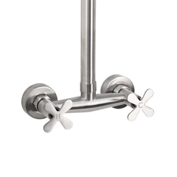 Смеситель для душа из нержавеющей стали двухвентильный, 9333, BRIMIX, Санакс