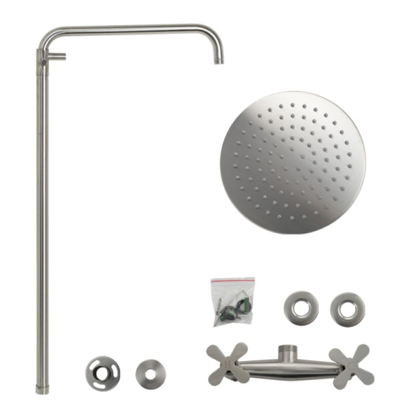 Смеситель для душа из нержавеющей стали двухвентильный, 9333, BRIMIX, Санакс