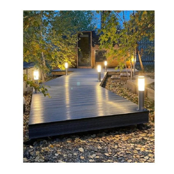 Террасная доска МПК 140*25*4000 мм, тиснение секвойя/вельвет, цвет Шоколад, Мастодек