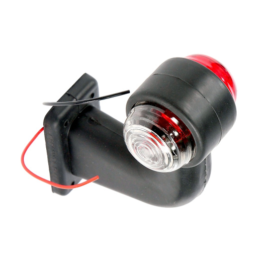 ГФ 3.8 УКАЗАТЕЛЬ ГАБАРИТА (красный/бесцветный, светодиодный, полукруглый рассеиватель) 12/24 В.