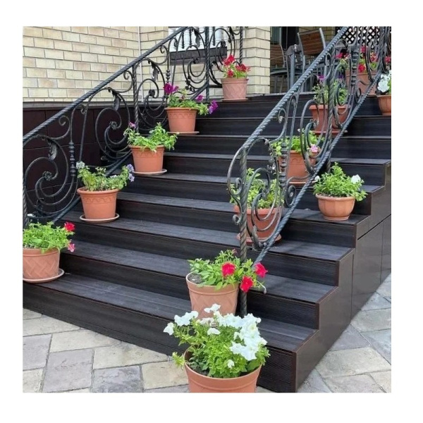 Террасная доска МПК 140*25*3000 мм, тиснение секвойя/вельвет, цвет Шоколад, Мастодек