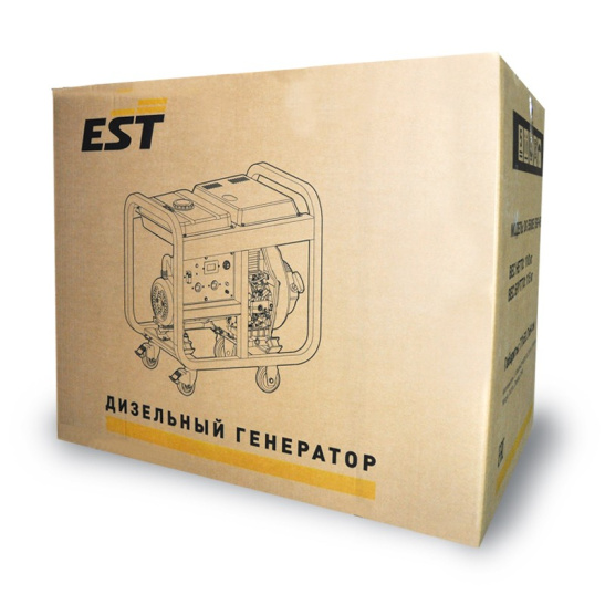 Генератор дизельный EST DG 9000E, 9,5 кВт, 230 В, электрический пуск, дизель, 15 л