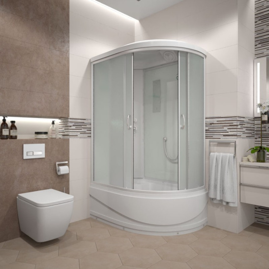Душевая кабина 1200x800x2150 мм, Erlit ER3512TPL-C3-RUS, Россия