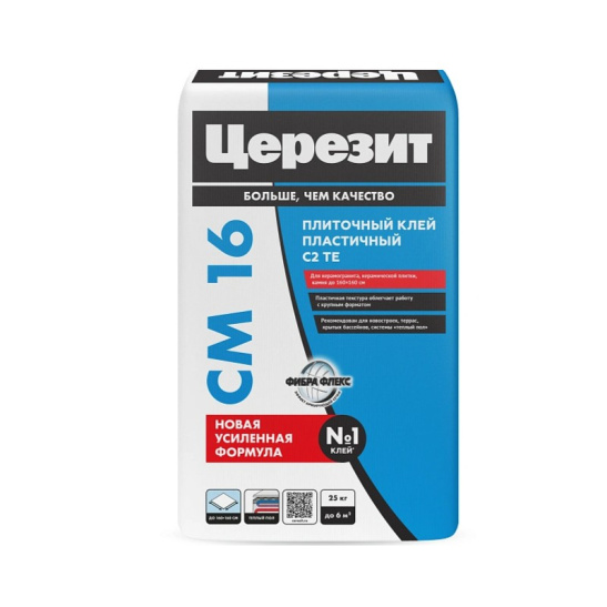 Клей плиточный Церезит "СМ 16 ", 25 кг, Россия