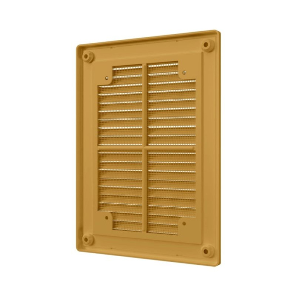 Решетка вентиляционная 200x300 мм, вытяжная, с рамкой, с сеткой, бежевая, ERA 2030Р беж Beige разъемная, Россия