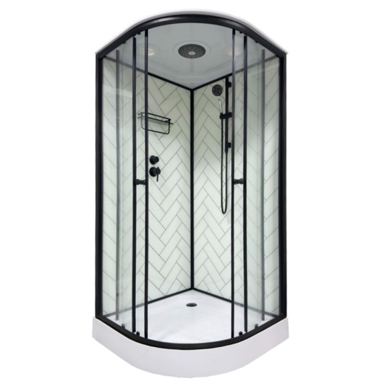 Душевая кабина 900x900x2150 мм, Дана ДАНА-81, рисунок "паркет белый", Китай