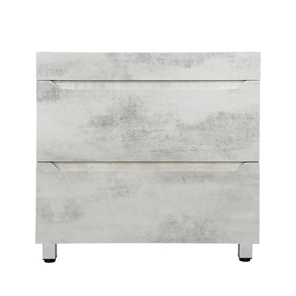 Комплект "Florena 80 напольная (арт. CS00105571)" (тумба+умывальник Monte Neo 80) 810x810x470 мм, пленка ПВХ, светлый бетон 