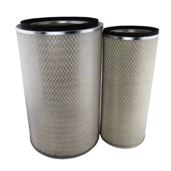 Фильтр воздушный (комплект: основной + вставка) ("Fleetguard") (AA2948) YUTONG, LIUGONG  (ОЕМ: 1109N12020, 1109N12030, AF25276 + AF25277)