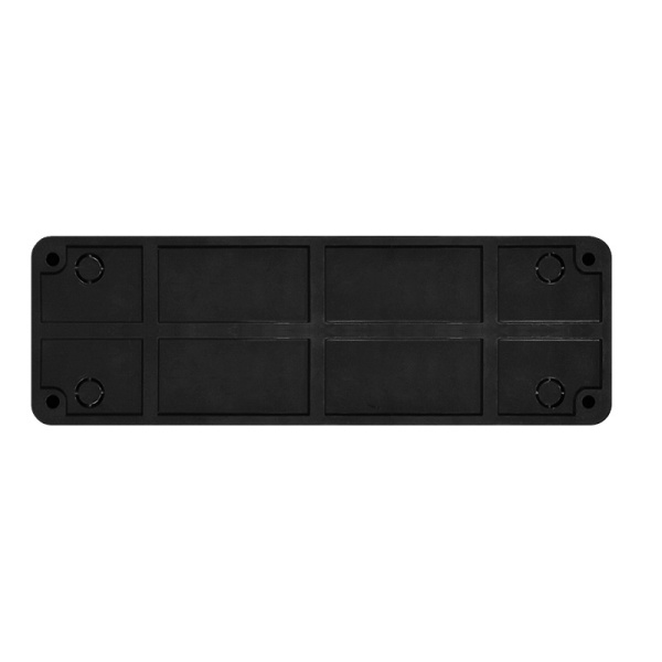 Розетка "ОЛИМП" (2221) 4-ая з/к черная УНИВЕРСАЛ 