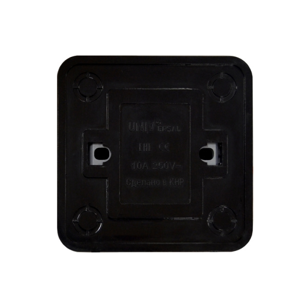 Выключатель "ОЛИМП" (2213) 2КЛ черный УНИВЕРСАЛ 