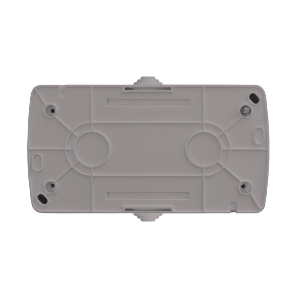 Блок "КЛИО" (K2237-Gr) (Выкл 1КЛ и 1-ая розетка с прозрачной крышкой з/к ) серый IP54 УНИВЕРСАЛ