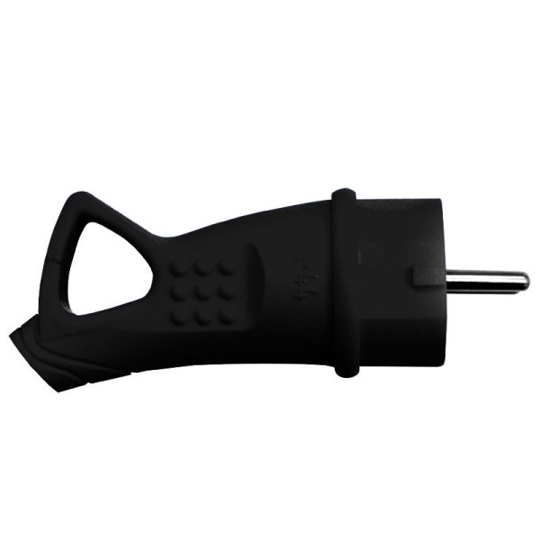 Вилка угловая с ушком UNIVersal (0003) З/К каучук 16А 250В IP44 