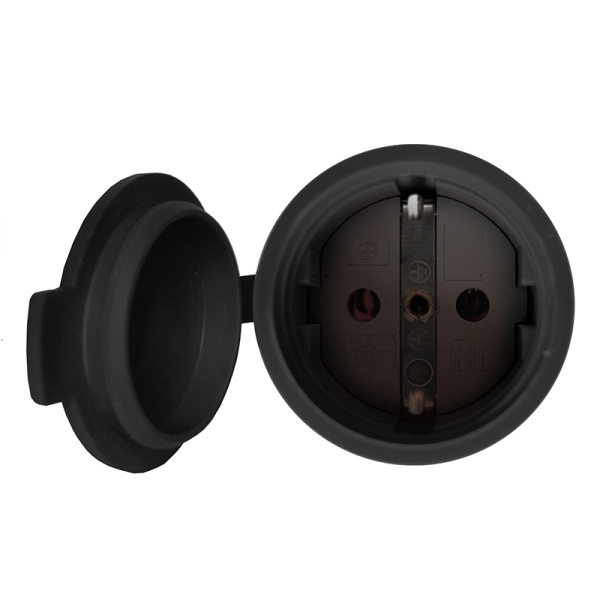 Штепсельный разъем UNIVersal (602228) З/К каучук 16А 250В IP44