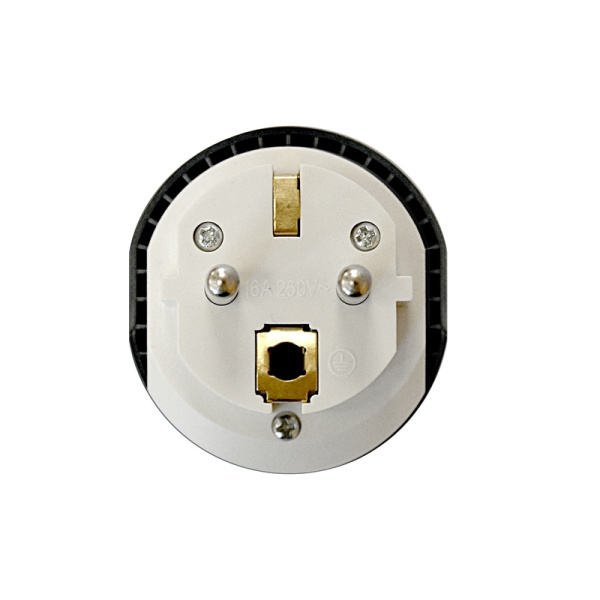 Переходник UNIVersal (2229) универсальный З/К плоский белый 16А 250В 