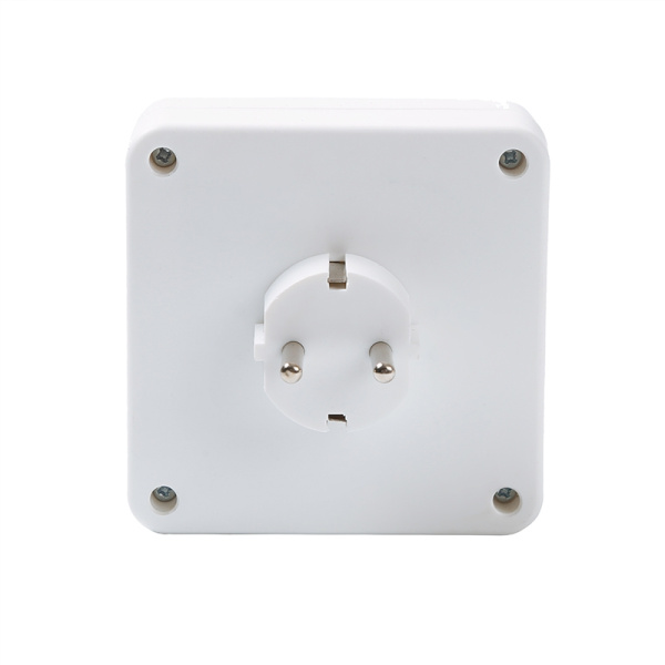 Разветвитель DOMTOK (2661) 4 места З/К прямоугольный белый 16А 3500Вт 