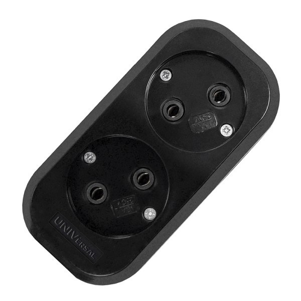 Колодка UNIVersal (1301) 2 места черная