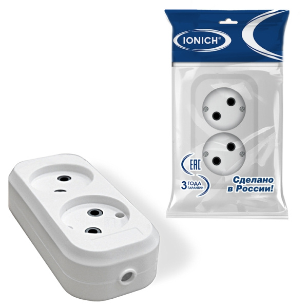 Колодка IONICH (1517) 2 места белая