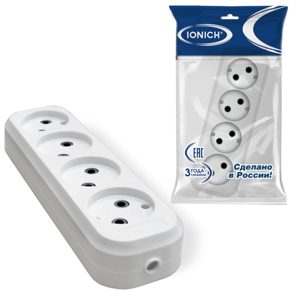 Колодка IONICH (1519) 4 места белая