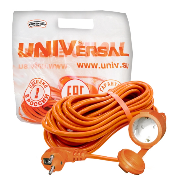 Удлинитель-шнур UNIVersal (9632813) 1 место 30м З/К 16А 3500Вт IP54 ПВС 3*1 