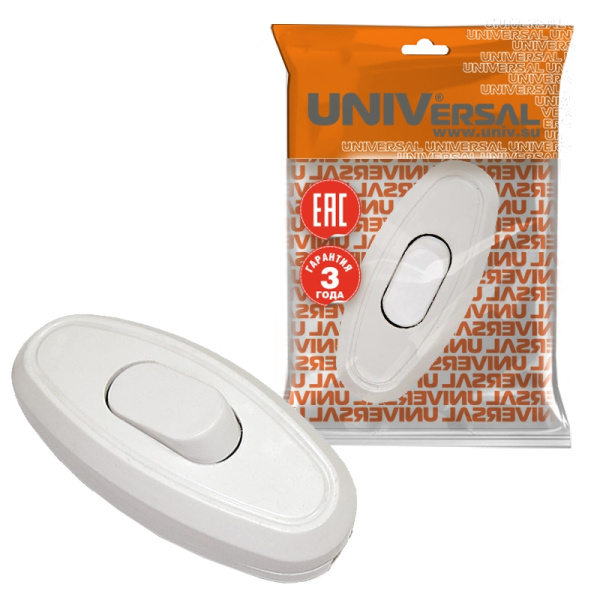 Выключатель для бра UNIVersal (А106) белый 6А