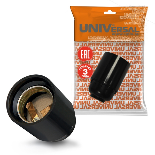 Патрон UNIVersal (5560723) Е27 карболитовый подвесной М10 4А 250В