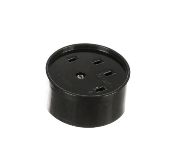 Разъем UNIVersal (1233) РШ-ВШ 32/380 черный круглый