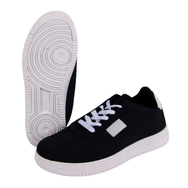 Ботинки типа "кроссовых" велюр/ПВХ р.45 цв.темно-синий арт.БК-С