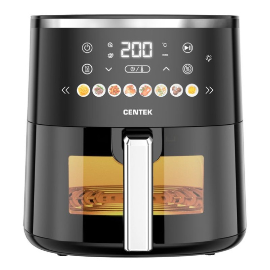 Аэрогриль CENTEK CT-3105, 5,0 л, 1500 Вт, сенсорное управление, 8 программ, таймер 60 мин