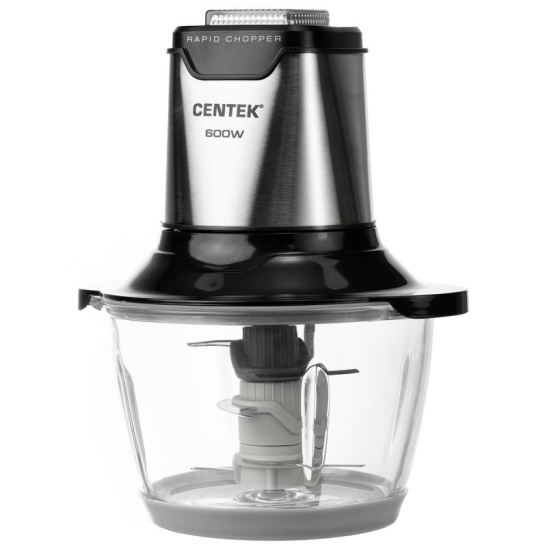 Измельчитель (чоппер) электрический Centek CT-1392 сталь 600 Вт, 6 лезвий, стеклянная чаша 1200 мл