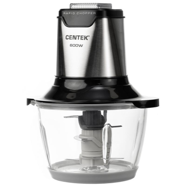Измельчитель (чоппер) электрический Centek CT-1392 сталь 600 Вт, 6 лезвий, стеклянная чаша 1200 мл