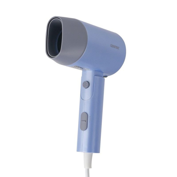 Фен Centek CT-2203 (синий) 2 режима, 3 скорости, 1600 Вт, турмалиновая ионизация