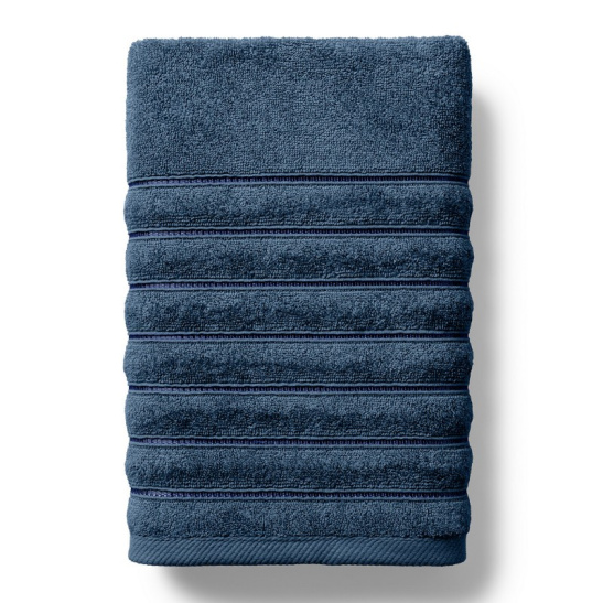 Полотенце махровое Хорошо дома МХ50 "Элегия" 50*90 см. цв.темно-лазурный/бордюр
