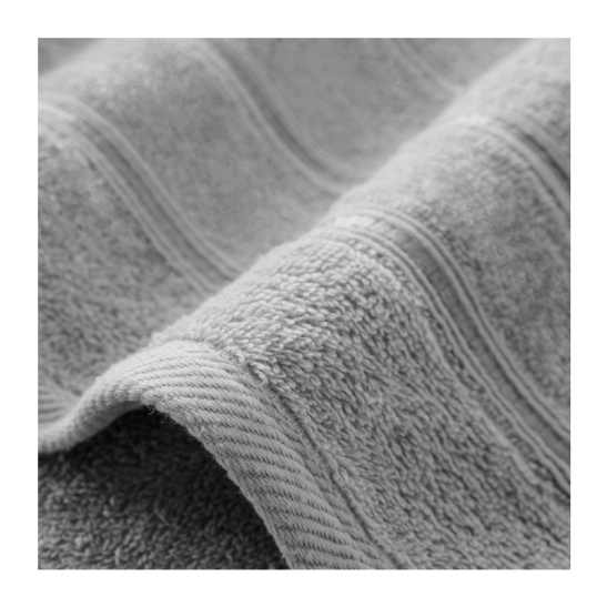 Полотенце махровое Хорошо дома МХ50 "Элегия" 70*140 см. цв.холодный серый/бордюр