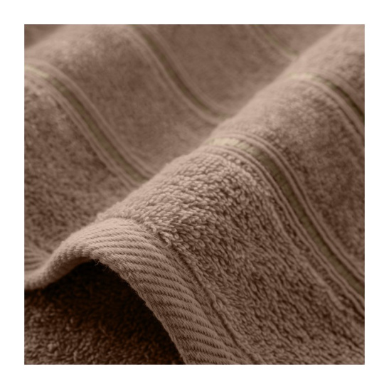 Полотенце махровое Хорошо дома МХ50 "Элегия" 50*90 см. цв.мокко/бордюр