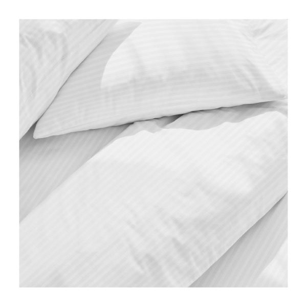 КПБ "Хорошо Дома" 2,0-спальный тк.полистрайп наволочки 70*70см цв."Альба" 00бел