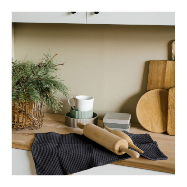 Полотенце вафельное (крупная клетка) 40*70см "Verossa" цв.темный базальт 798244