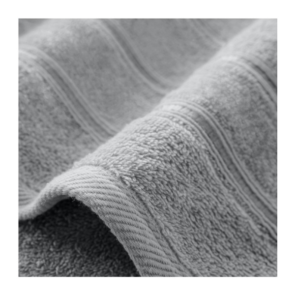 Полотенце махровое Хорошо дома МХ50 "Элегия" 70*140 см. цв.холодный серый/бордюр