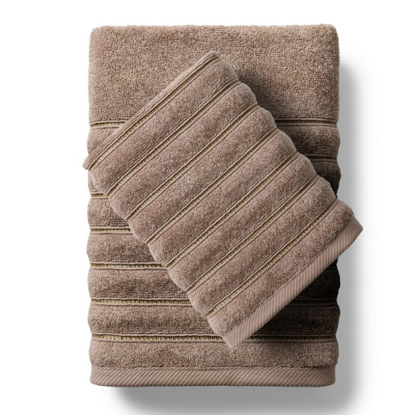 Полотенце махровое Хорошо дома МХ50 "Элегия" 70*140 см. цв.мокко/бордюр