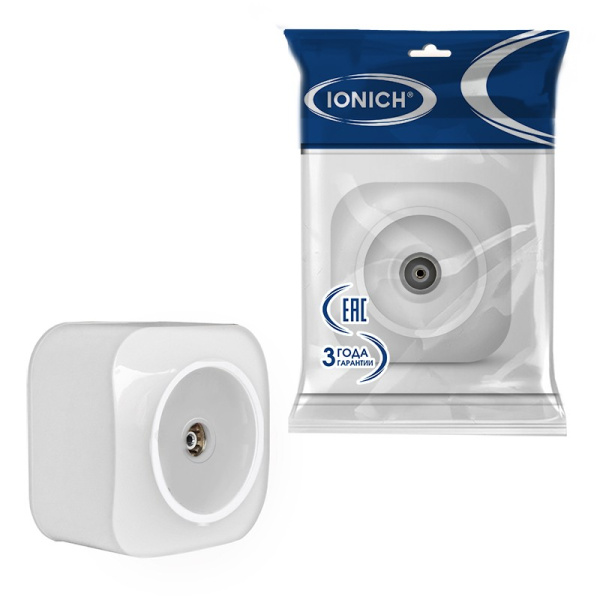 Розетка (1421) ТВ оконечная белая IONICH 