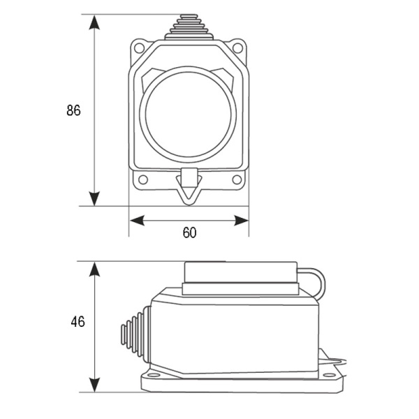 Розетка настенная с заглушкой UNIVersal (3032) з/к каучук "Компакт" 16А 250В IP44 (еврослот)