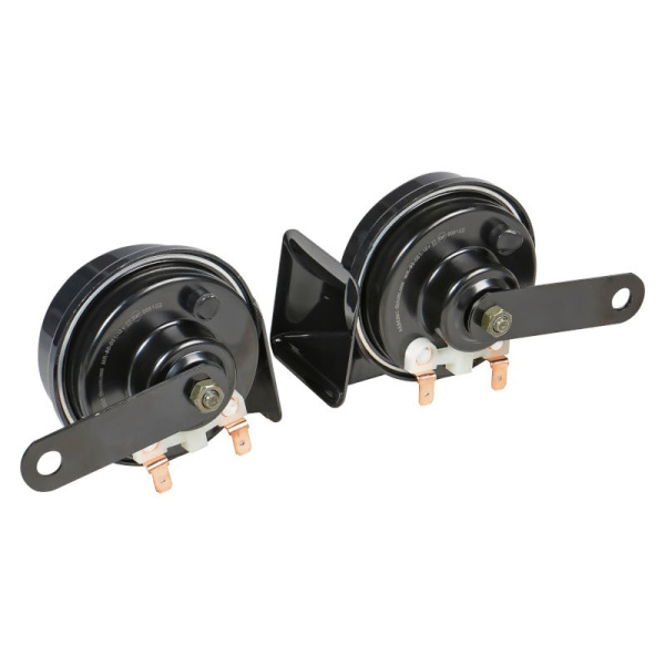 Сигнал звуковой (PRO)  рупорный  (12В.) 420/500 Гц, 118 дБ, 80 мм., LOW/HIGH ("AIRLINE") AEBE005