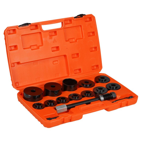 Набор для замены (запрессовки и выпрессовки) подшипников ступицы, сайлентблоков (19 предметов) ("AIRLINE") (ATPS004) монтажа и демонтажа ступичного подшипника