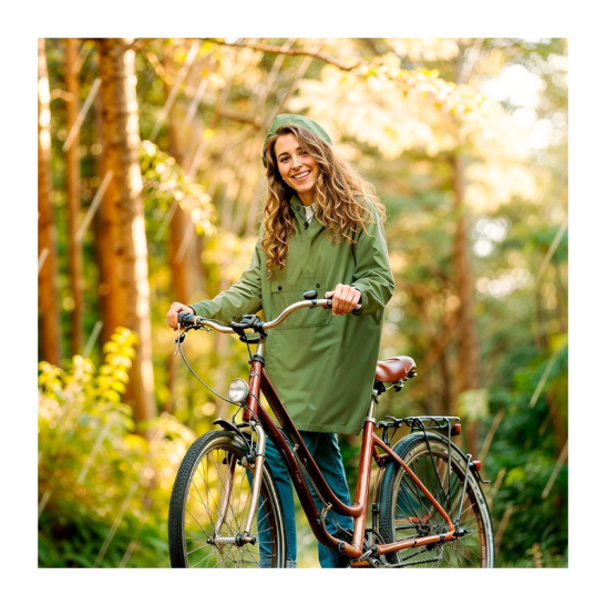 Дождевик-худи «HOODY» EVA, с чехлом, 100 мк, р.75*81см, цв.зеленый Nadzor HOODY12