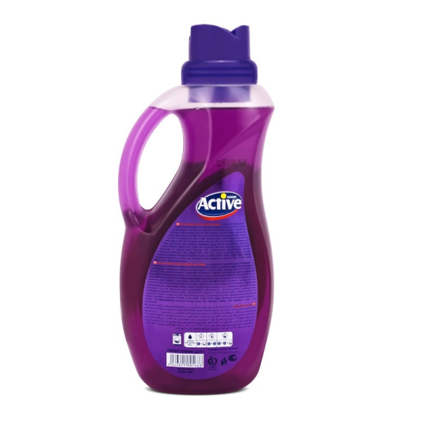 ACTIVE Гель для стирки белья УНИВЕРСАЛЬНЫЙ 1,5л "Poly Wash", технология холодной стирки, Лаванда Purple Иран