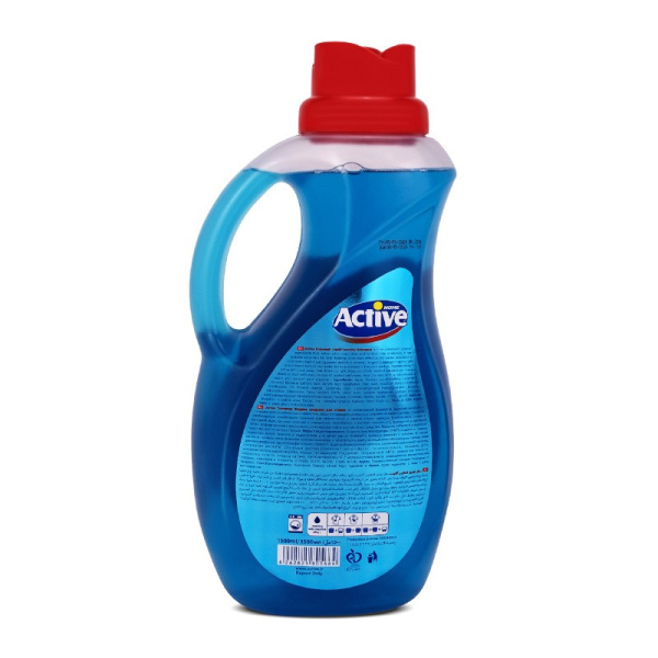 ACTIVE Гель для стирки белья УНИВЕРСАЛЬНЫЙ 1,5л "Poly Wash", технология холодной стирки, Свежесть моря Blue Иран