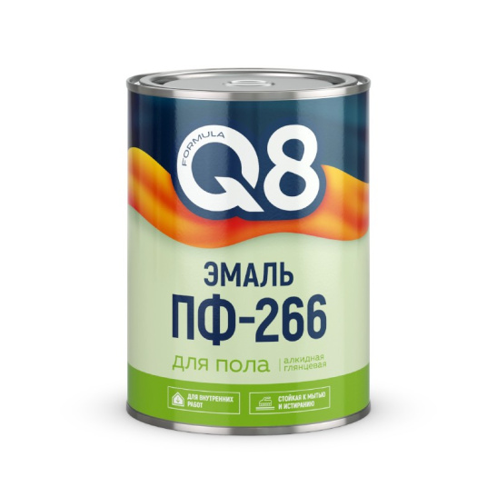Эмаль ПФ-266 красно-коричневая,  0,8 кг, для пола, Formula Q8 (Формула Q8), Ростовская обл.