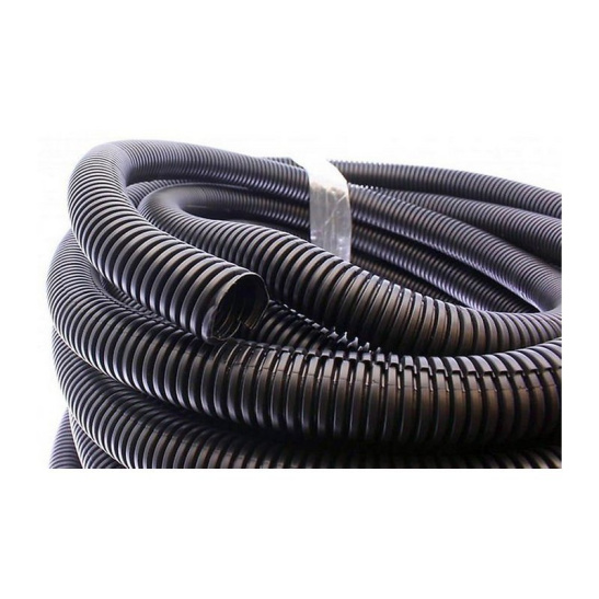 Трубка изоляционная "гофра" (внутр. 12,7 мм.) разрезная, черная, класс Е негорючая (4Р913-50) для автомобильной техники (бухта 5 метров)